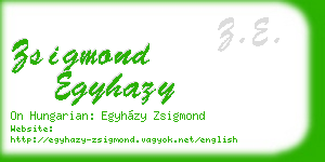 zsigmond egyhazy business card